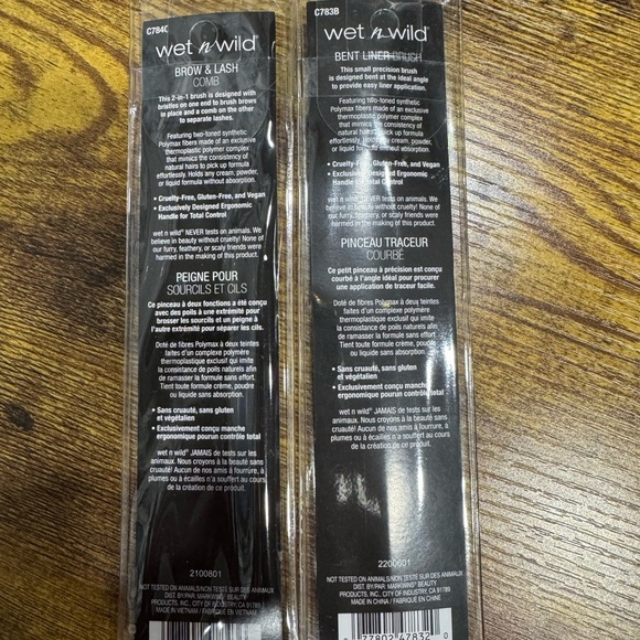Wet n Wild Brow & Lash Comb and Bent Liner Brush Set - Picture 2 of 2
